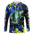 Crappie fishing green blue camo Custom UV protection performance long sleeve fishing NQS7122