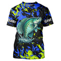 Crappie fishing green blue camo Custom UV protection performance long sleeve fishing NQS7122
