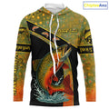 Brook Trout fishing scales UV protection Custom long sleeve fishing, Trout fishing