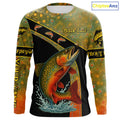 Brook Trout fishing scales UV protection Custom long sleeve fishing, Trout fishing