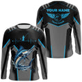 Personalized Black Marlin Fishing, Team Marlin Fishing Long Sleeve tournament| Blue NQS6306