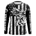 Black and White American Flag Largemouth Bass Fishing Camo Custom patriotic Bass fishing NQS9119