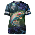 Rainbow trout Fishing blue camo fishing team trout Custom Long Sleeve UV protection fishing NQS6070