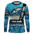 Tuna Fishing blue ocean camo customize name Tuna long sleeves fishing NQS688