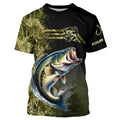 Largemouth Bass fishing camouflage Custom performance long sleeve Fishing, Bass Fishing NQS4862