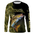 Walleye fishing camouflage Custom performance long sleeve Fishing, Walleye Fishing NQS4863