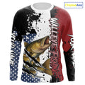 Red, white and blue Walleye fishing American Flag Custom patriotic Walleye fishing NQS9859