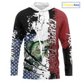 Red, white and blue Crappie fishing American Flag Custom patriotic Crappie fishing NQS9860