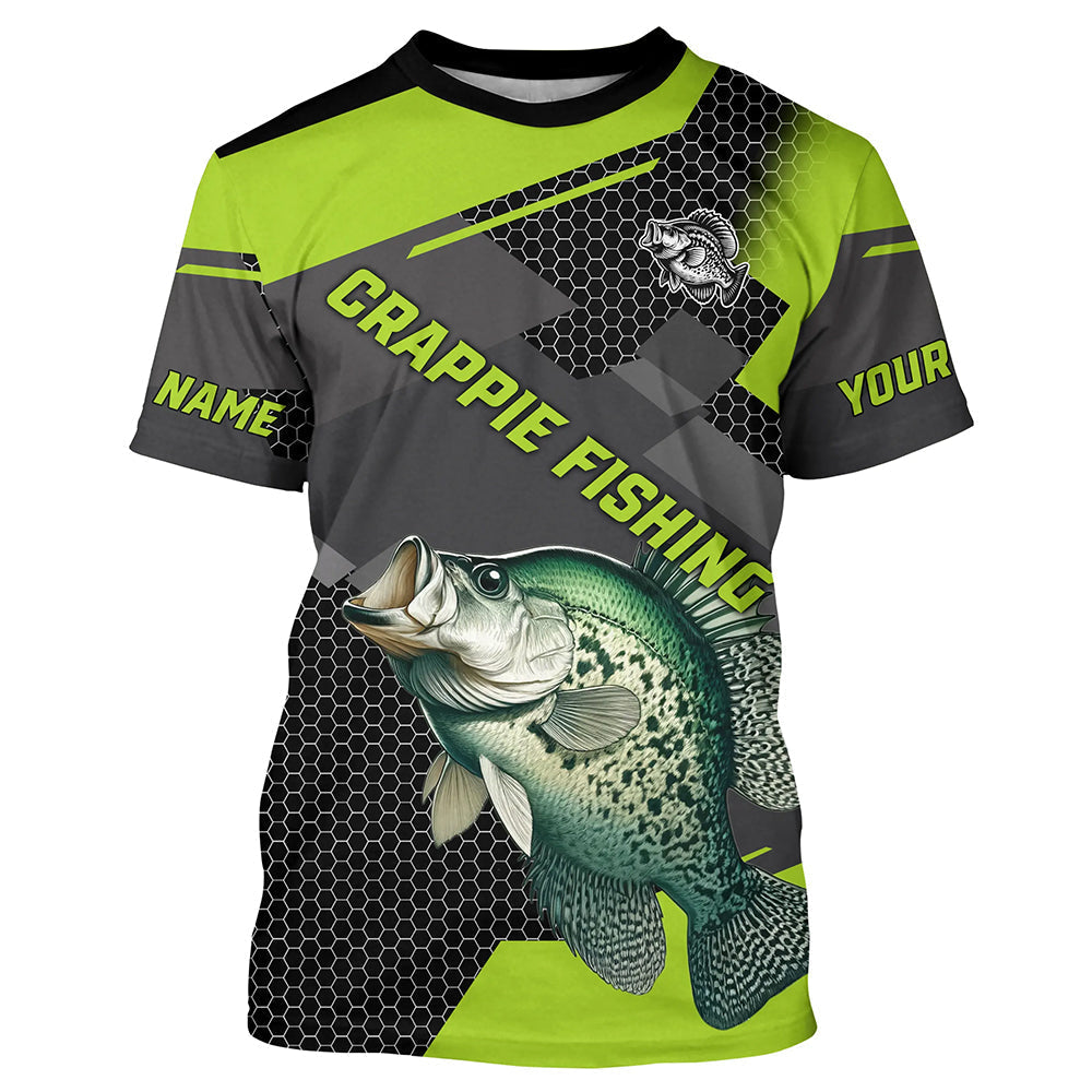 Personalized Crappie Fishing, Crappie Long Sleeve Fishing Tournament | Green NQS7780