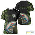 Rainbow Trout fishing camouflage Custom performance long sleeve Fishing, Trout Fishing