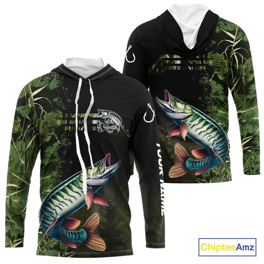 Musky fishing camouflage Custom performance long sleeve Fishing, Muskellunge Fishing
