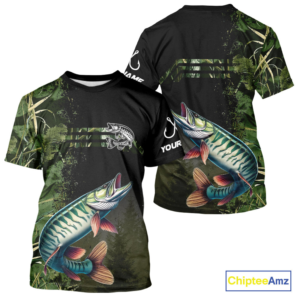 Musky fishing camouflage Custom performance long sleeve Fishing, Muskellunge Fishing