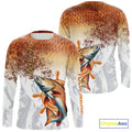 Redfish fishing scales pattern Custom performance long sleeve Fishing, Red Drum Fishing