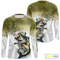 Bass fishing scales pattern Custom performance long sleeve Fishing, Bass Fishing