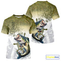 Bass fishing scales pattern Custom performance long sleeve Fishing, Bass Fishing