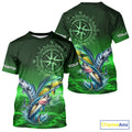 Personalized Mahi Mahi, Wahoo, Tuna Green Performance Fishing,compass offshore tournament