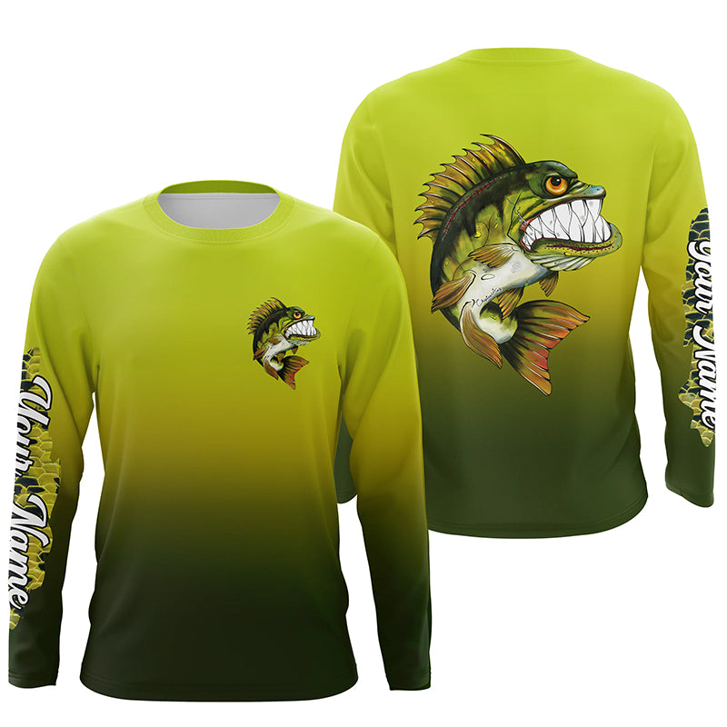 Angry Bass fishing Custom sun protection Long sleeve Fishing, Bass Fishing Gift, women NQS4289