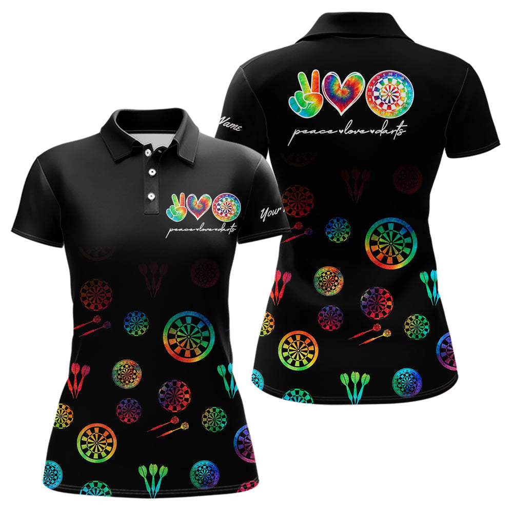 Personalized Colorful tie dye Black Camo Darts Custom Peace Love Darts Team NQS9484