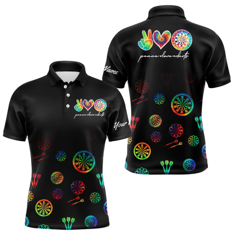 Personalized Colorful tie dye Black Camo Darts Custom Peace Love Darts Team NQS9484