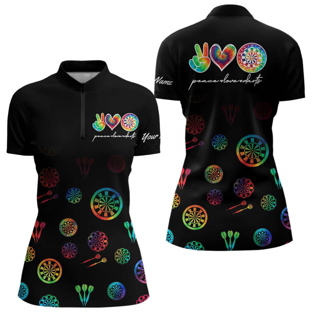Personalized Colorful tie dye Black Camo Darts Custom Peace Love Darts Team NQS9484