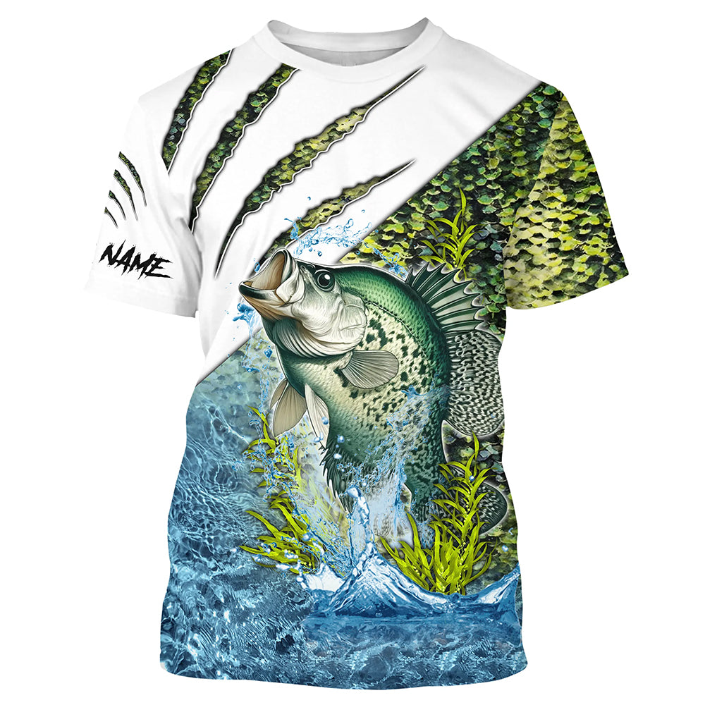 Crappie fishing green scales Custom fishing, custom fishing with hood NQS3176