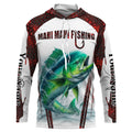 Mahi mahi fishing red camo Custom Name Fishing UV Protection Gift For Fisherman NQS5173