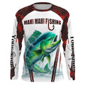 Mahi mahi fishing red camo Custom Name Fishing UV Protection Gift For Fisherman NQS5173