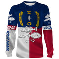 Inshore Slam Flounder, Redfish, Speckled Trout fishing North Carolina State Flag custom name 3D All Over print fishing NQS440