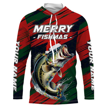 Personalized Christmas Bass Fishing, Mery fishmas Christmas Fishing gift, women, kid NQS4297