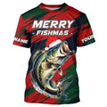 Personalized Christmas Bass Fishing, Mery fishmas Christmas Fishing gift, women, kid NQS4297