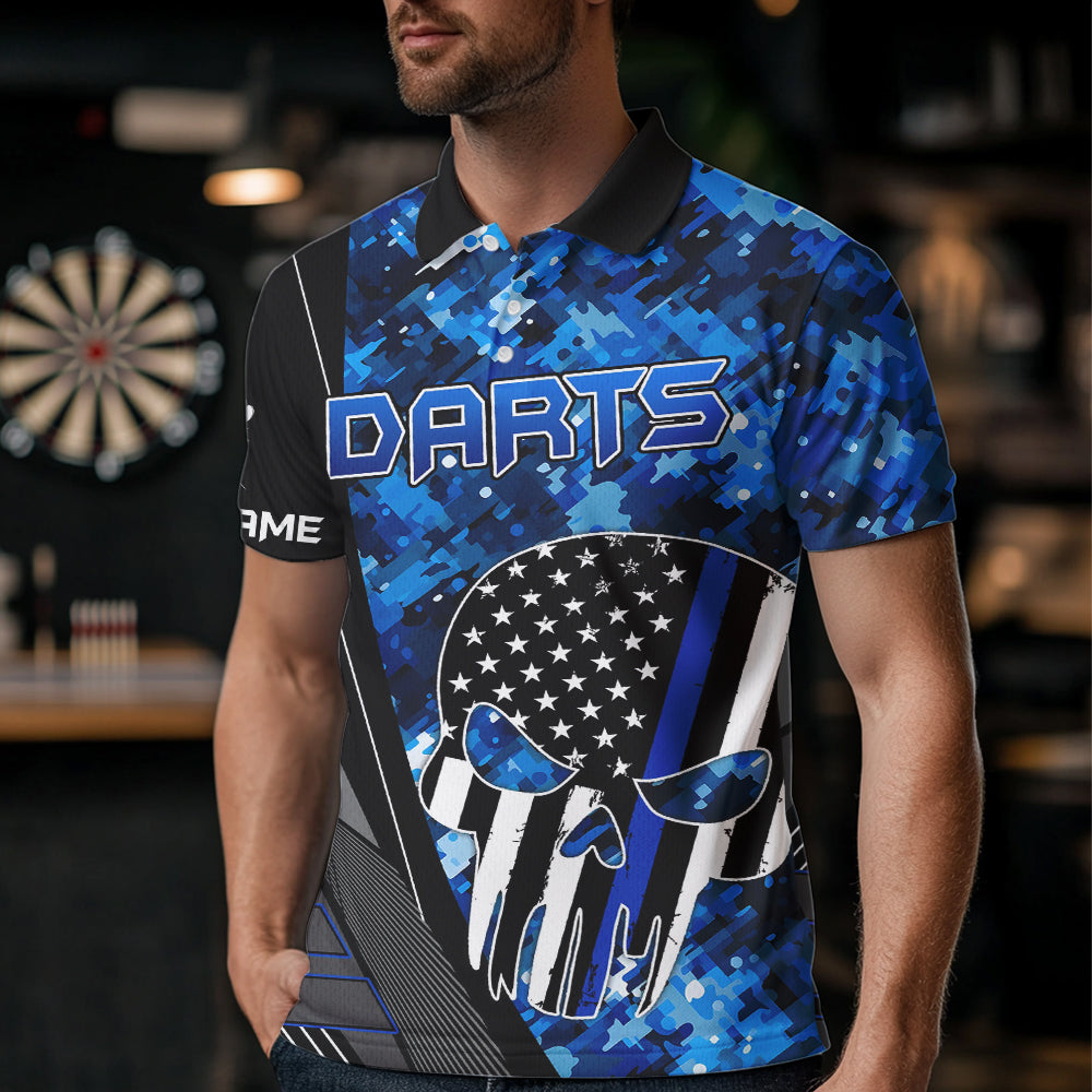Black and White American Flag Skull Darts Blue Camo Darts Custom Team Darts NQS9653