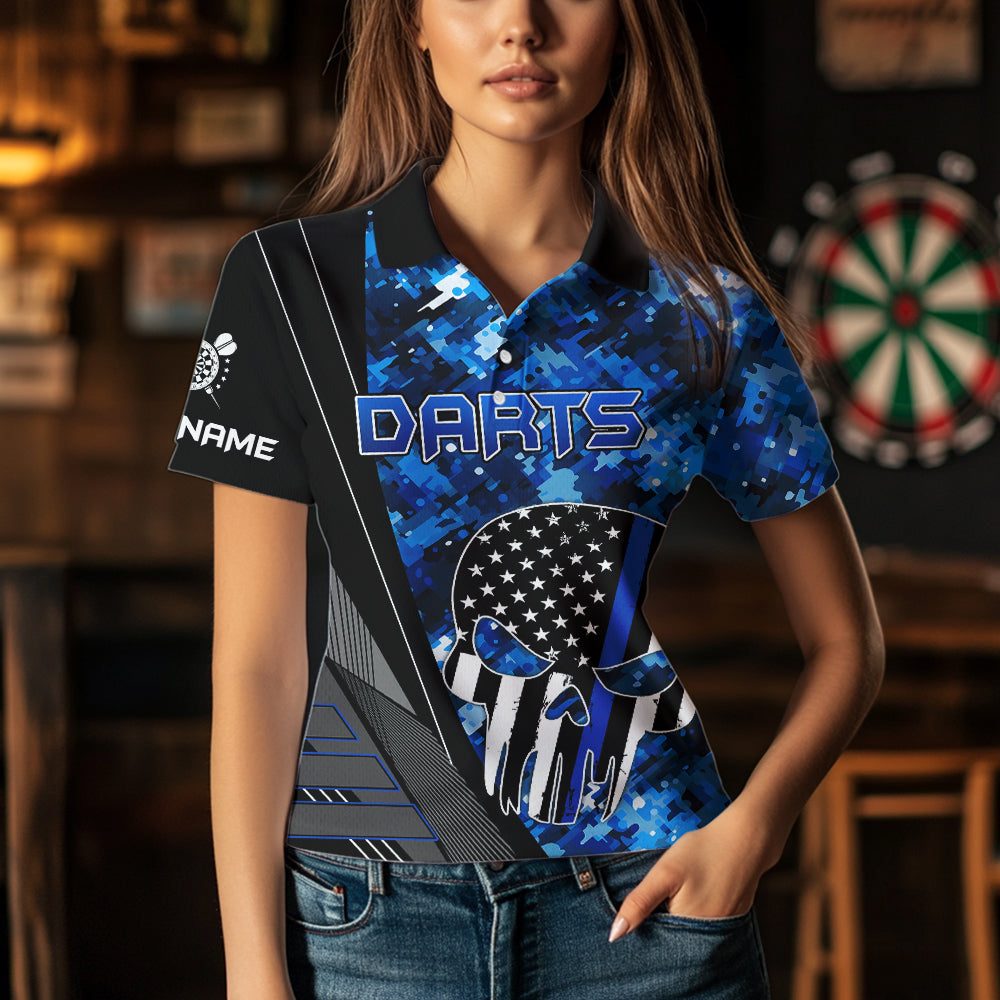 Black and White American Flag Skull Darts Blue Camo Darts Custom Team Darts NQS9653