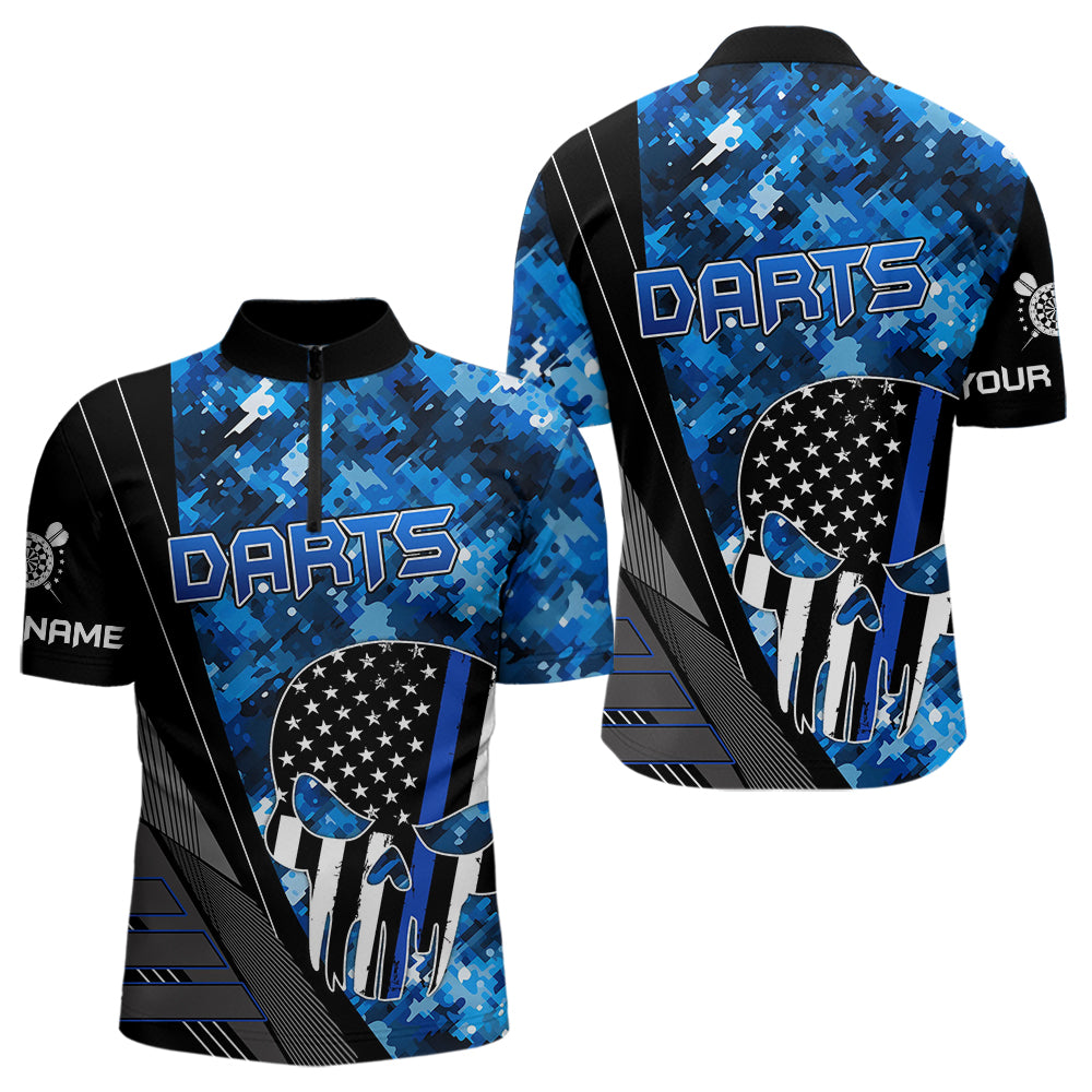 Black and White American Flag Skull Darts Blue Camo Darts Custom Team Darts NQS9653