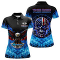 Blue Flame Smoke American Flag Eagle Skull Women Darts, Custom Darts Team NQS9658