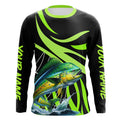 Personalized Mahi mahi ( Dorado) Long Sleeve Fishing, Tournament Fishing | Green NQS7448