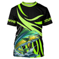 Personalized Mahi mahi ( Dorado) Long Sleeve Fishing, Tournament Fishing | Green NQS7448