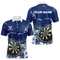 Personalized White Blue Grunge Darts Custom Dart Outfit Team NQS9510