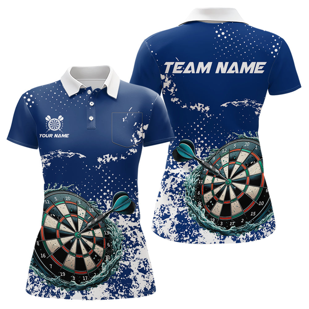 Personalized White Blue Grunge Darts Custom Dart Outfit Team NQS9510