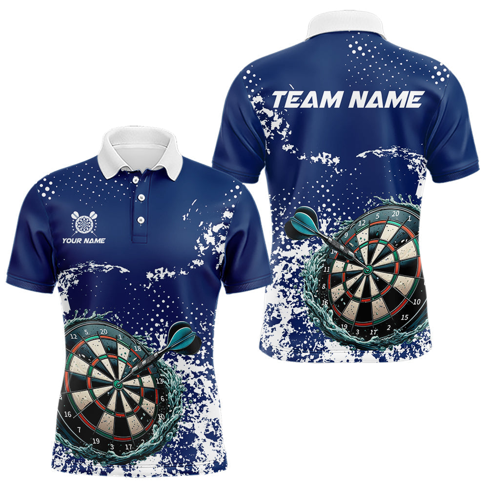 Personalized White Blue Grunge Darts Custom Dart Outfit Team NQS9510