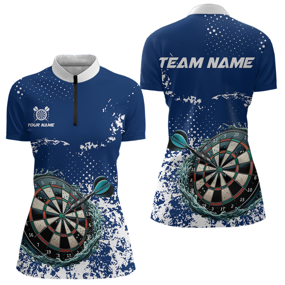 Personalized White Blue Grunge Darts Custom Dart Outfit Team NQS9510