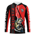 Black and red Largemouth Bass Fishing Custom UV protection Long sleeve fishing, Women NQS8236