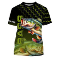 Largemouth bass fishing green custom sun protection long sleeve fishing, bass fishing NQS4312