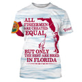 All fishermen are created equal but only the best are bred in Florida flag patriotic Custom name UV protection fishing NQS2620