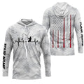 Fishing Heartbeat American flag fishing rod custom name Long Sleeve performance Fishing NQS4533