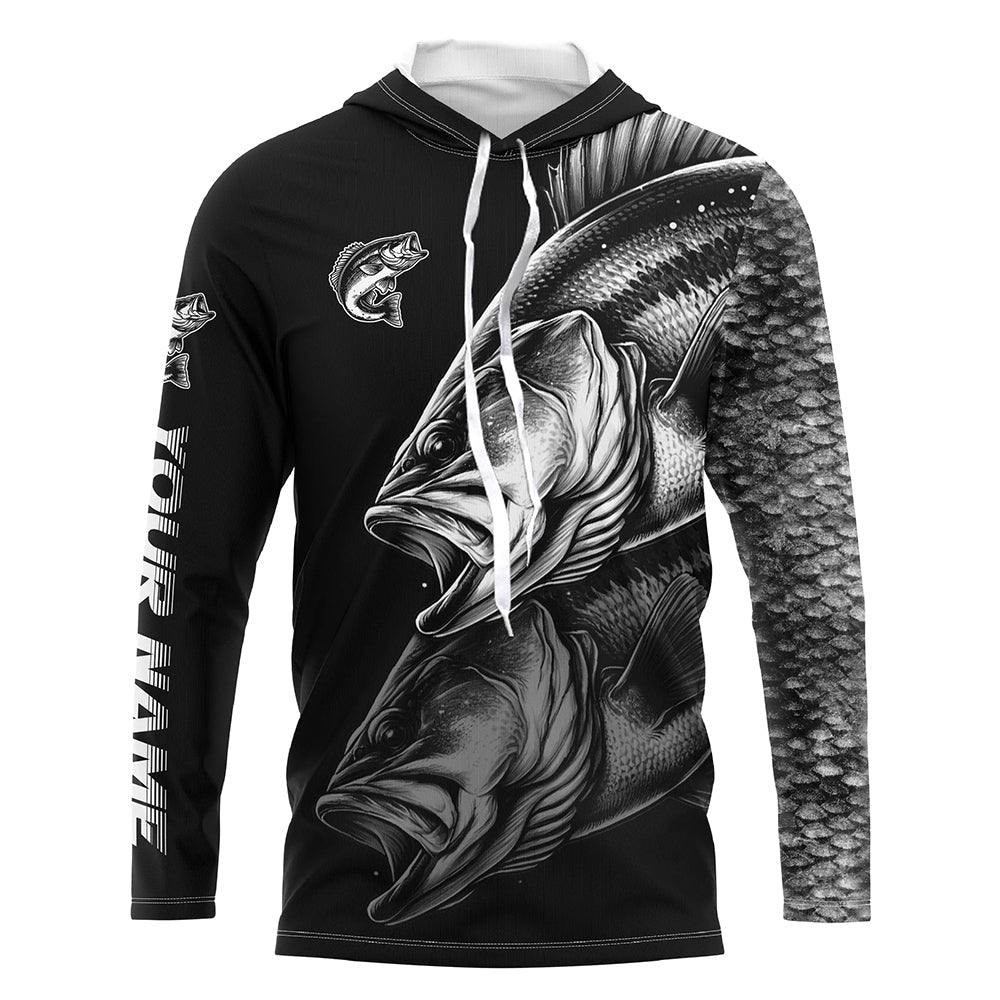 Largemouth Bass Fishing Custom Name 3D sun protection Performance long sleeve fishing NQS4907
