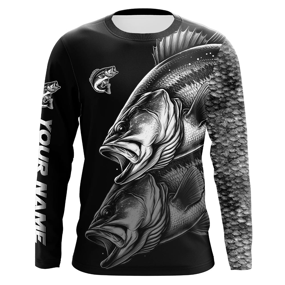 Largemouth Bass Fishing Custom Name 3D sun protection Performance long sleeve fishing NQS4907