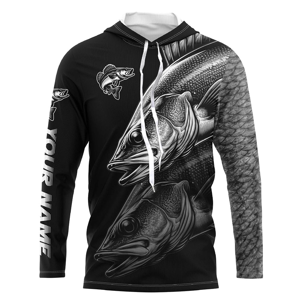 Walleye Fishing scales Custom 3D sun protection Performance long sleeve fishing NQS4908