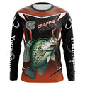 Black and Orange Crappie Long Sleeve Fishing, Personalized Crappie Fishing Tounament NQS9680