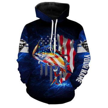 Tuna Fishing 3D American Flag patriotic Customize name All over print NQS447