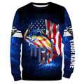 Tuna Fishing 3D American Flag patriotic Customize name All over print NQS447